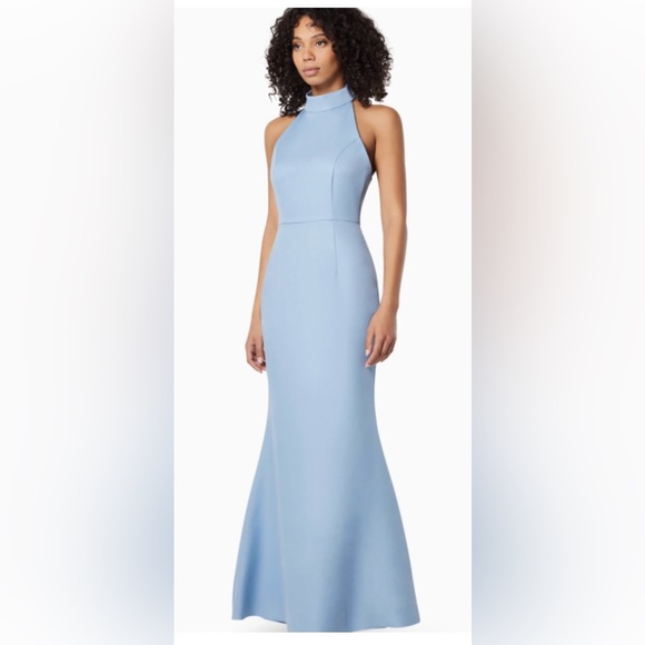 NWT Elliatt $199 Blue Halter Neckline Dress Size S